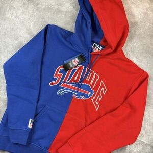Buffalo Bills Hoodie Men's L Red Blue Staple‎ Royal Collection NFL NEW